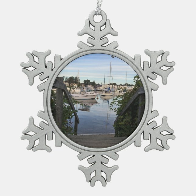 Cape Cod Christmas Ornament -- Falmouth Harbor (Front)