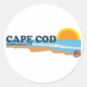 Cape Cod. Classic Round Sticker
