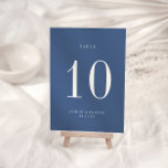 CAPE COD Coastal Blue Wedding Table Number Card<br><div class="desc">CAPE COD | Modern Minimalist Coastal Blue,  wedding table number card. Please note that table number cards must be numbered and added to your cart individually.</div>