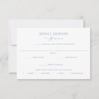 CAPE COD Coastal Meal Choice Wedding RSVP Card