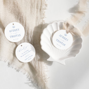 CAPE COD Coastal Minimalist Wedding Thank You Favor Tags
