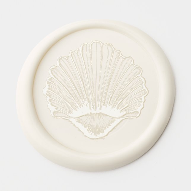 CAPE COD COASTAL Seashell Wax Seal Sticker (Front)