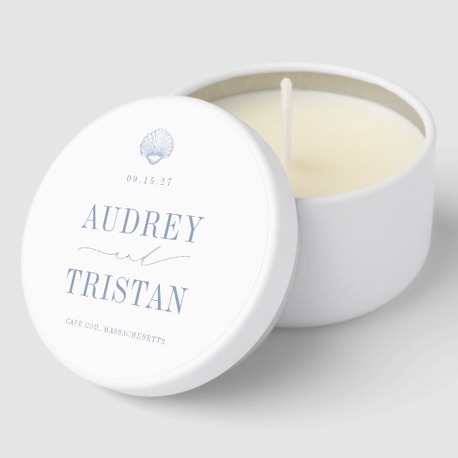 CAPE COD Coastal Wedding Mini Candle Favors (Corner)