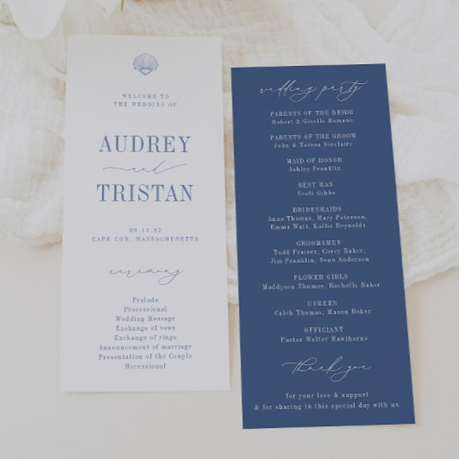 CAPE COD Coastal Wedding Program (Creator Uploaded)