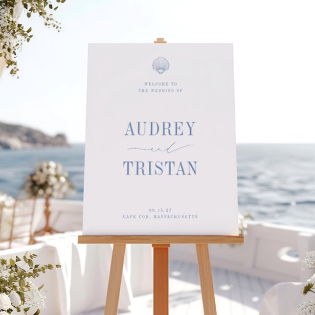 CAPE COD Coastal Wedding Welcome Foam Board (Creator Uploaded)