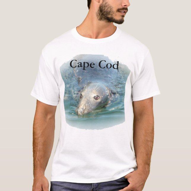Cape Cod, Cute Seal at the Fishing Pier Mens Shirt (Front)