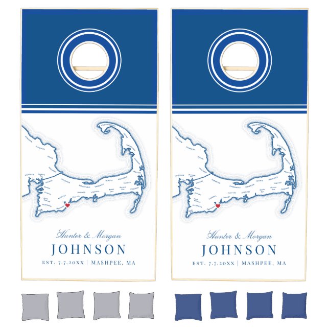 Cape Cod Destination Wedding Cornhole Set (Set)