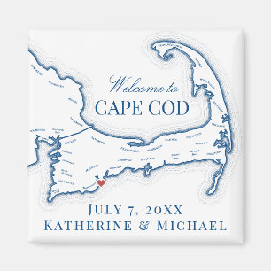 Cape Cod Destination Wedding Favor Magnet