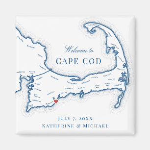 Cape Cod Destination Wedding Favor Magnet