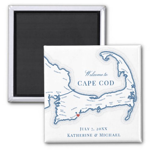 Cape Cod Destination Wedding Favor Magnet