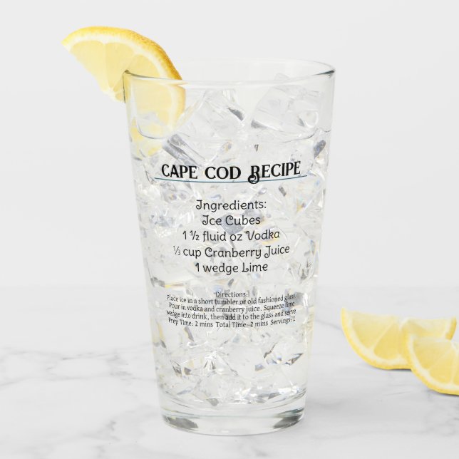 Cape Cod Drink Recipe Glass (Front Ice)