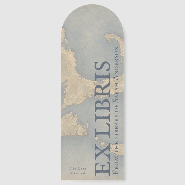 Cape Cod Ex Libris Bookmark (Front)