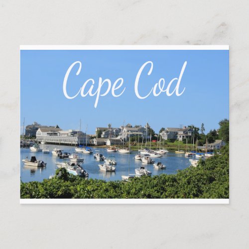 Cape Cod Harwich MA Wychmere Harbor Postcard