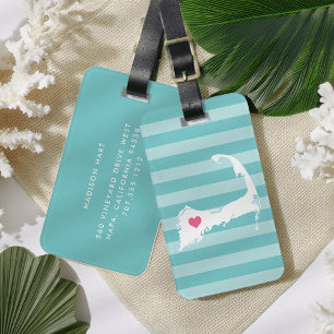 Cape Cod Heart Home Town Luggage Tag