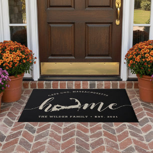 Cape Cod Home Town Personalized Doormat