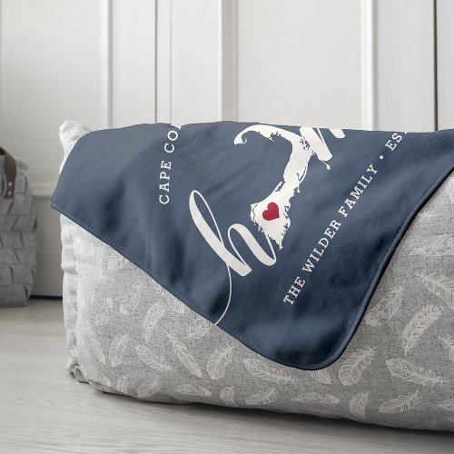 Cape Cod Home Town Personalized Sherpa Blanket