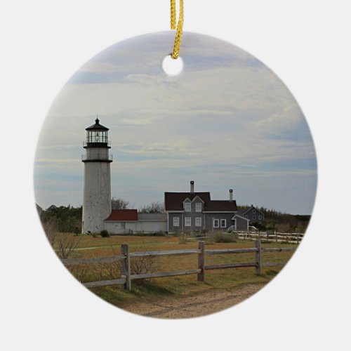 Cape Cod Light Ceramic Ornament