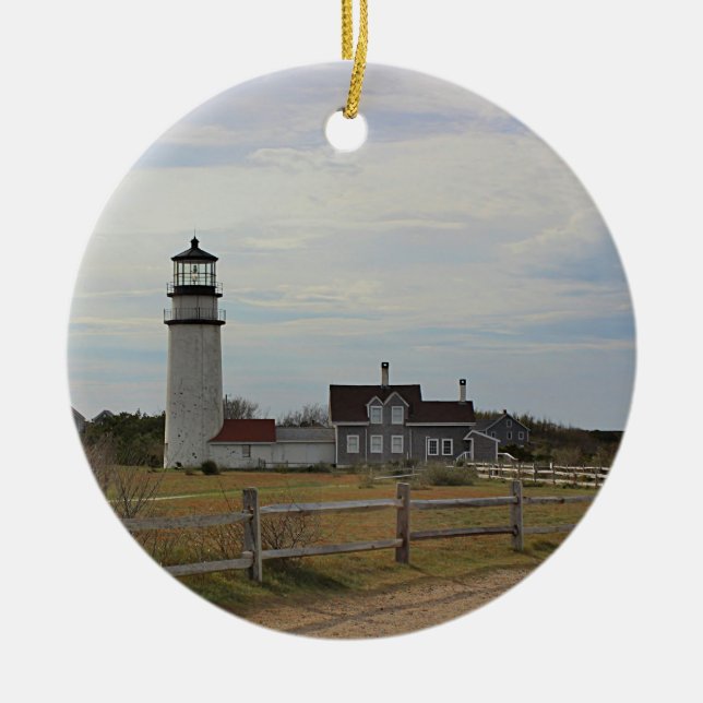 Cape Cod Light Ceramic Ornament (Front)