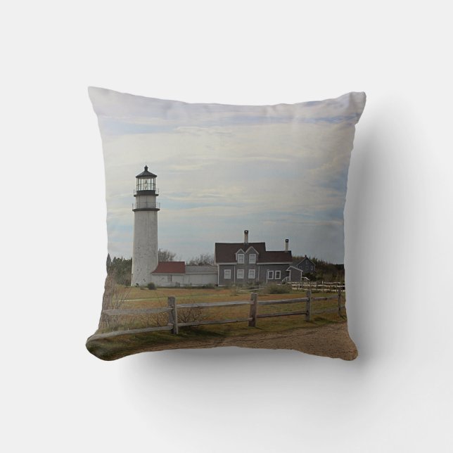 Cape Cod Light Throw Pillow (Front)