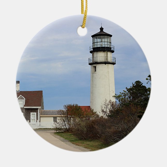 Cape Cod lighthouse Ceramic Ornament (Front)