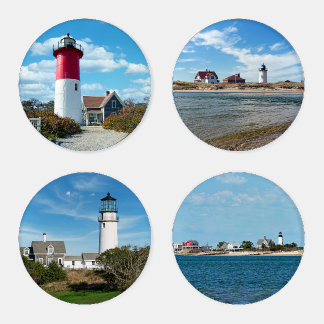 Cape Cod Lighthouse Coaster Set