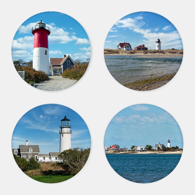 Cape Cod Lighthouse Coaster Set (Set)