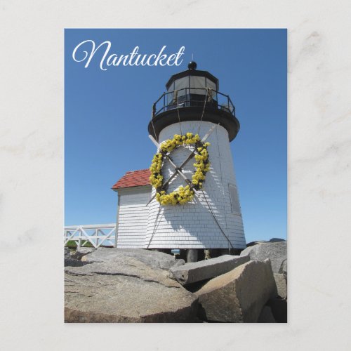 Cape Cod  Lighthouse Nantucket Mass Postcard