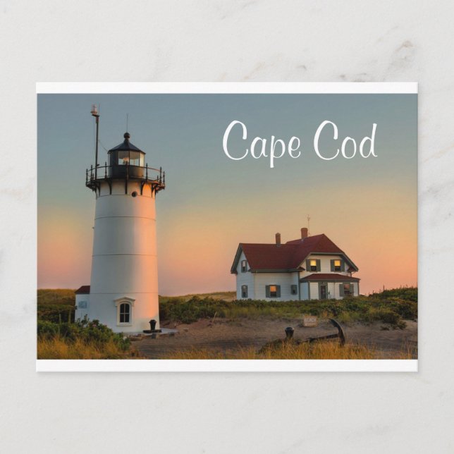 Cape Cod Lighthouse Provincetown MA Post Card (Front)