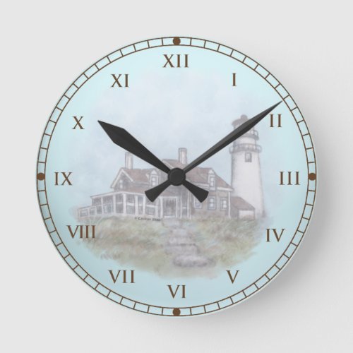 Cape Cod Lighthouse Round Clock