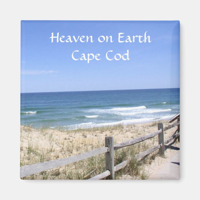 Cape Cod MA  Beach Heaven On Earth Fridge Magnet (Front)