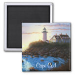 Cape Cod Ma Nobska Lighthouse Painting Magnet at Zazzle