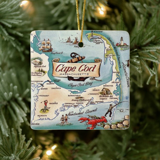Cape Cod MA Ornament (Tree)