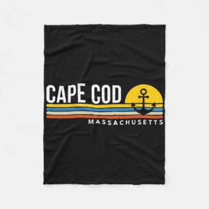 Cape Cod Machusetts Ma Vintage Retro Souvenirs Boa Fleece Blanket