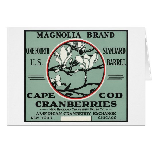 Cape Cod Magnolia Brand Cranberry Label (Front Horizontal)