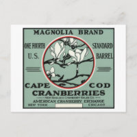 Cape Cod Magnolia Brand Cranberry Label