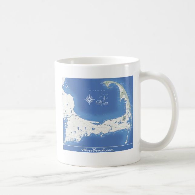 Cape Cod Map Coffee Mug (Right)