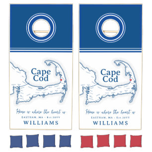 Cape Cod Map Cornhole Set