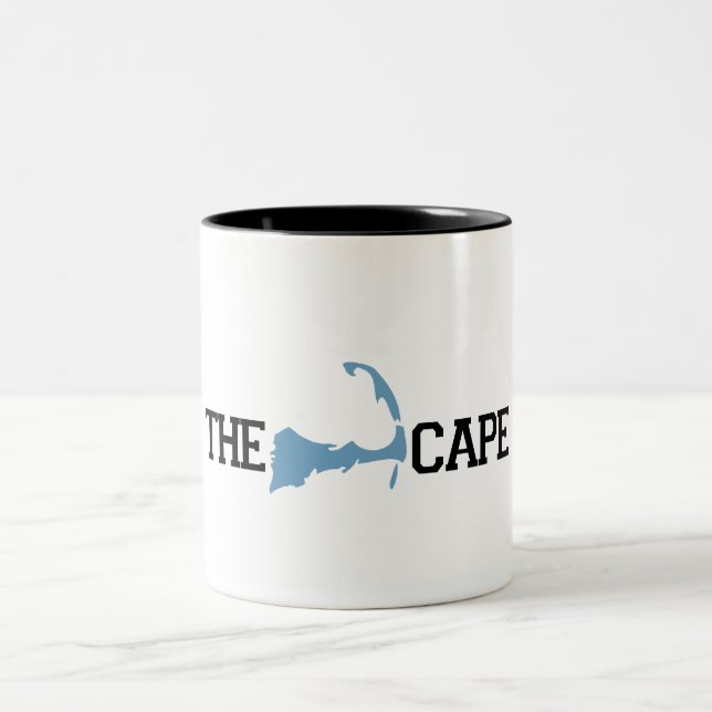 Cape Cod "Map" Design. Two-Tone Coffee Mug (Center)