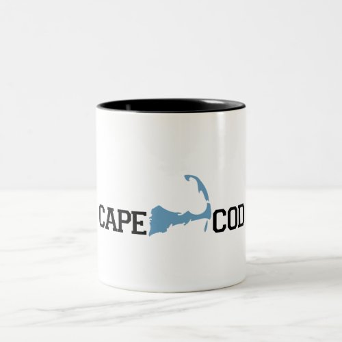 Cape Cod Map Design Two_Tone Coffee Mug