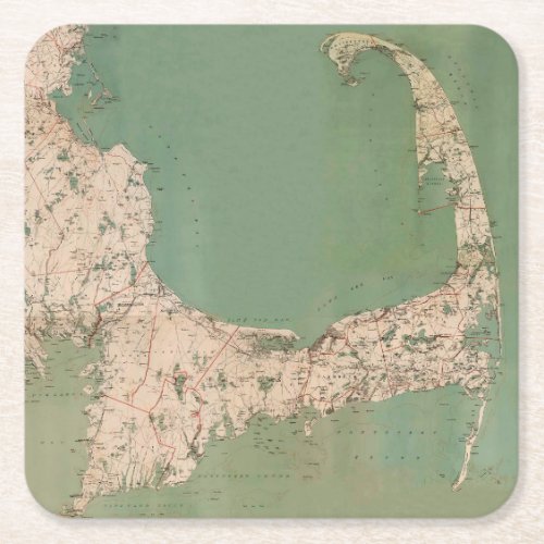 CAPE COD MAP DRINK COASTERS