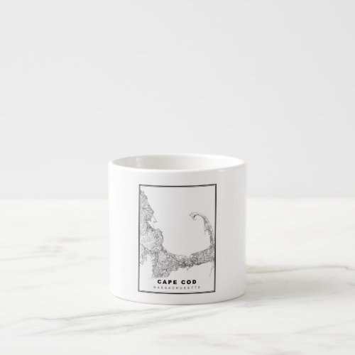 Cape Cod Map Espresso Cup