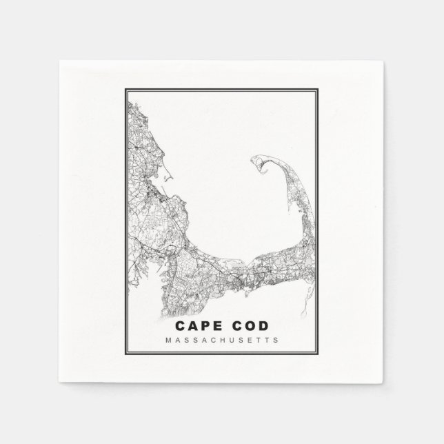 Cape Cod Map Napkins (Front)
