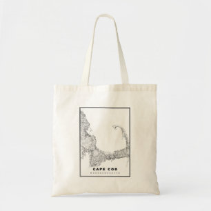 Cape Cod Map Tote Bag