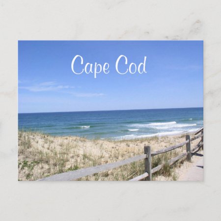 Cape Cod Mass Dunes Beach Ocean Post Card