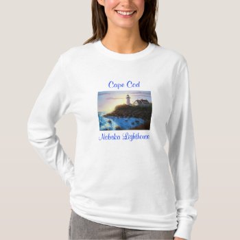 Cape Cod Mass Nobska Lighthouse Sweatshirt  Hoodie T-shirt by merrydestinations at Zazzle