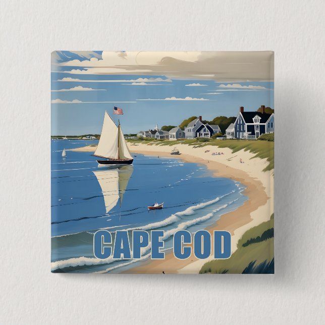 Cape Cod Massachusetts Button (Front)