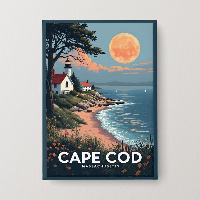 Cape Cod Massachusetts Button (Front)