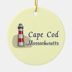 Cape Cod Massachusetts Ceramic Ornament