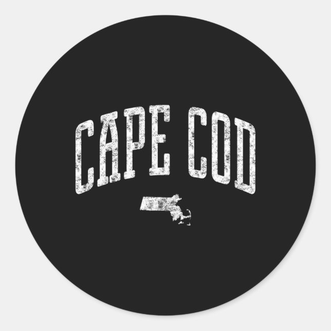 Cape Cod Massachusetts City Classic Round Sticker (Front)
