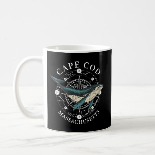 Cape Cod Massachusetts Humpback Whale Wind Rose Coffee Mug